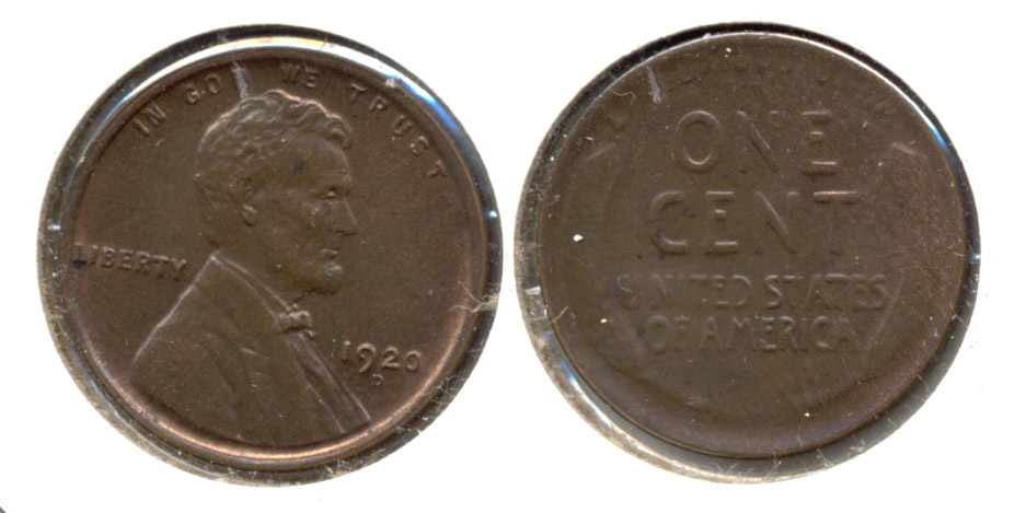 1920-D Lincoln Cent MS-60 Brown