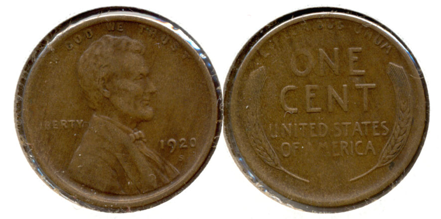 1920-S Lincoln Cent EF-40