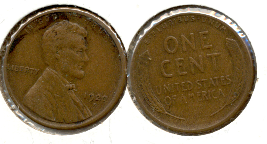 1920-S Lincoln Cent EF-40 g