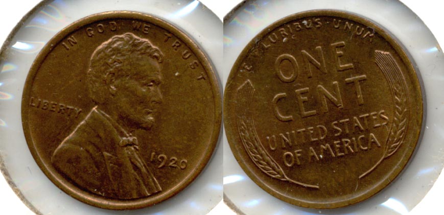 1920 Lincoln Cent MS-60 Brown b