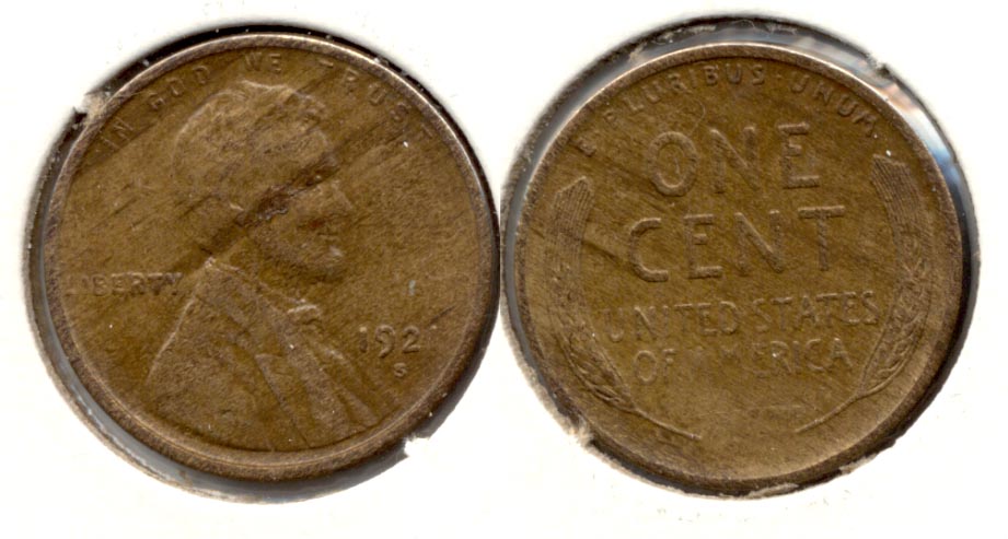 1921-S Lincoln Cent EF-40 m