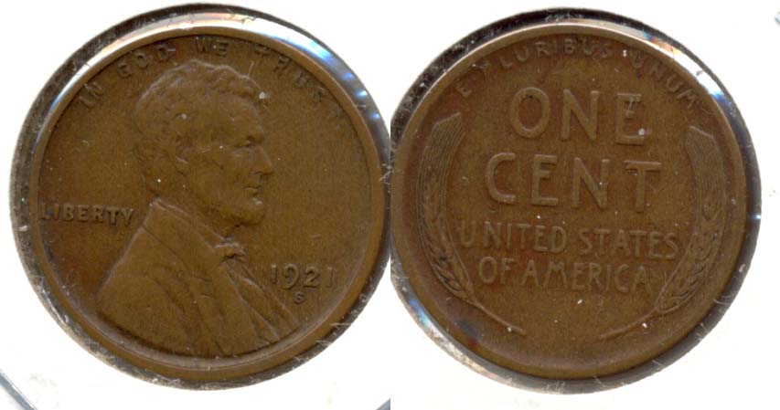 1921-S Lincoln Cent EF-45 a
