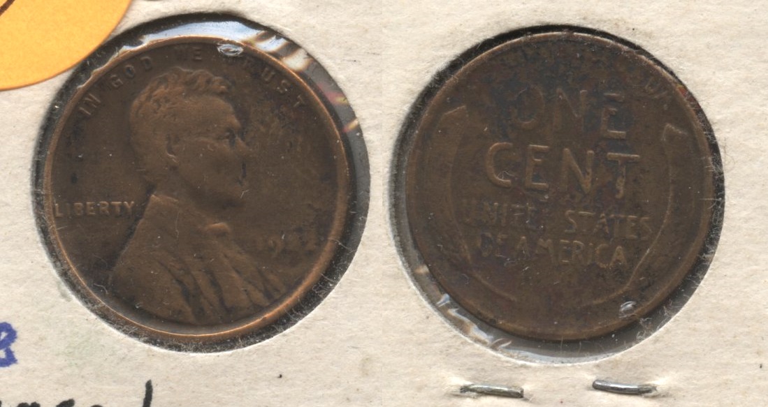 1922-D Lincoln Cent Good-4 #e Removed D