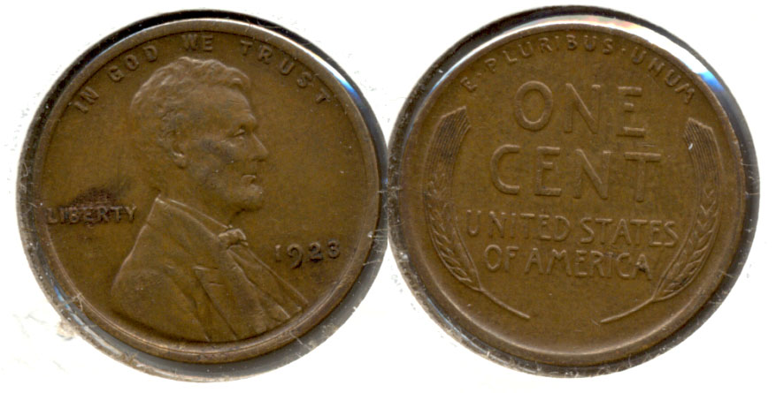 1923 Lincoln Cent AU-50 b