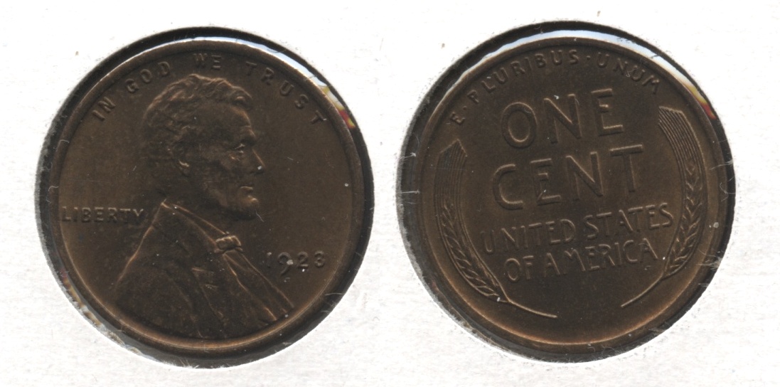 1923 Lincoln Cent MS-63 Red Brown #a