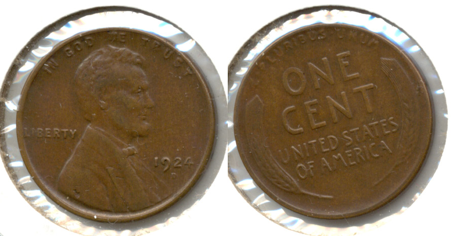 1924-D Lincoln Cent AU-50
