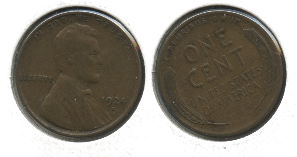 1924-D Lincoln Cent Fine-12 #t
