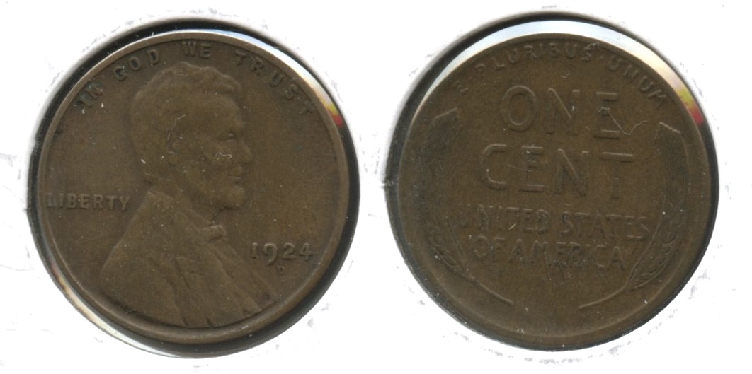 1924-D Lincoln Cent VF-20 #k