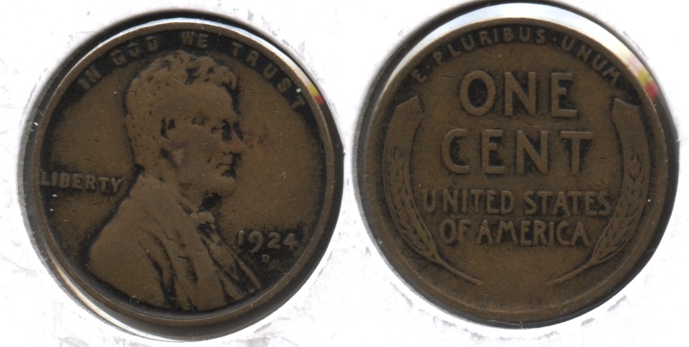 1924-D Lincoln Cent VG-8 #d