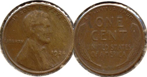 1924-S Lincoln Cent EF-40