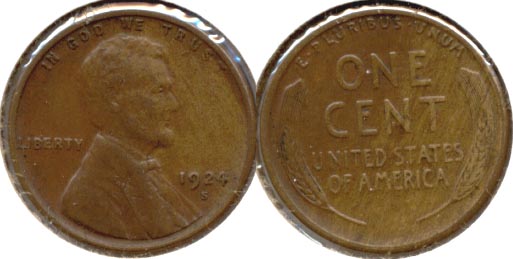 1924-S Lincoln Cent EF-40 c