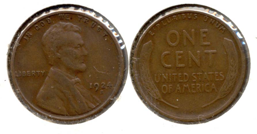 1924-S Lincoln Cent EF-40 d