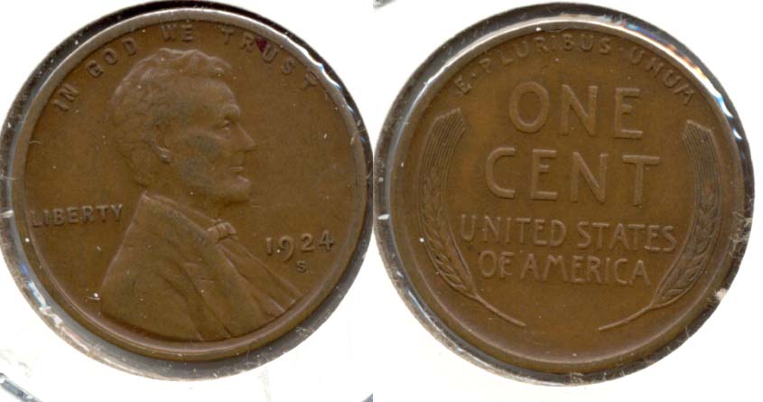 1924-S Lincoln Cent EF-45 a