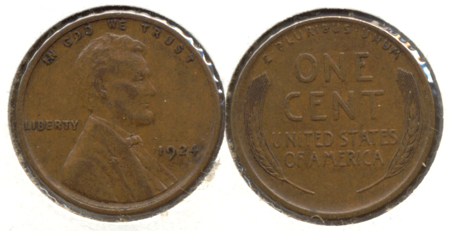 1924 Lincoln Cent AU-50 d