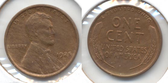 1925-S Lincoln Cent AU-50