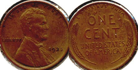 1925 Lincoln Cent AU-50