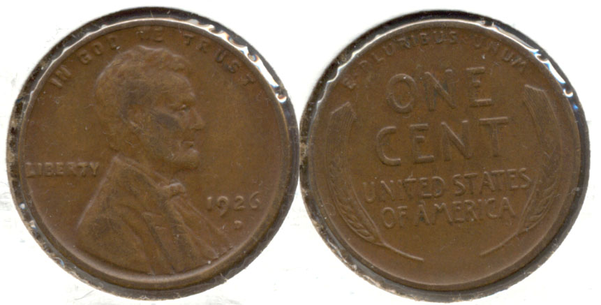 1926-D Lincoln Cent EF-40 b