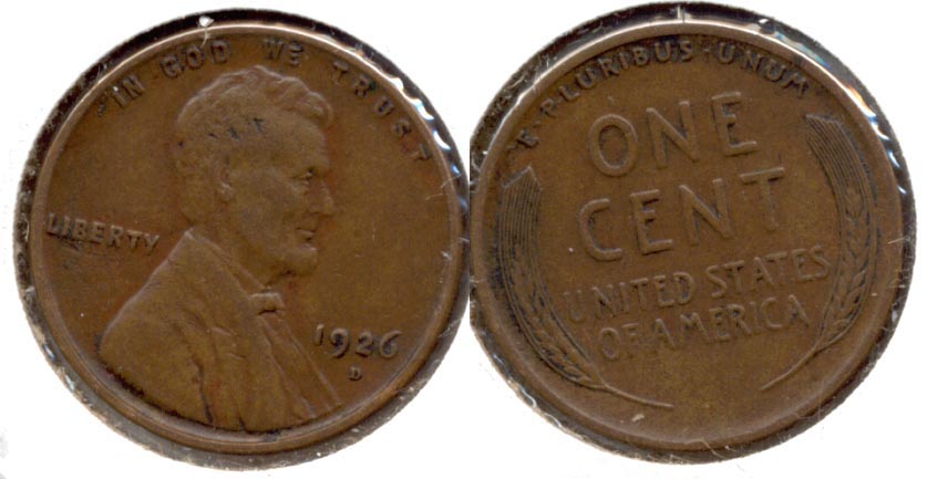 1926-D Lincoln Cent EF-40 c