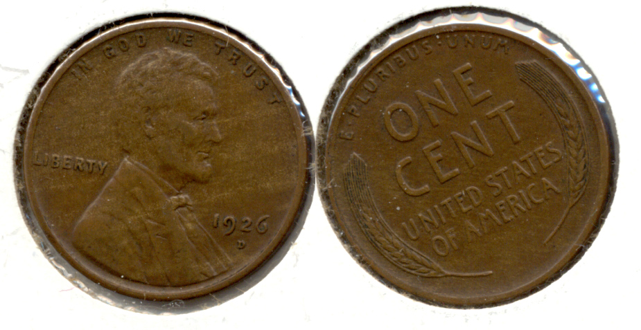 1926-D Lincoln Cent EF-40 h