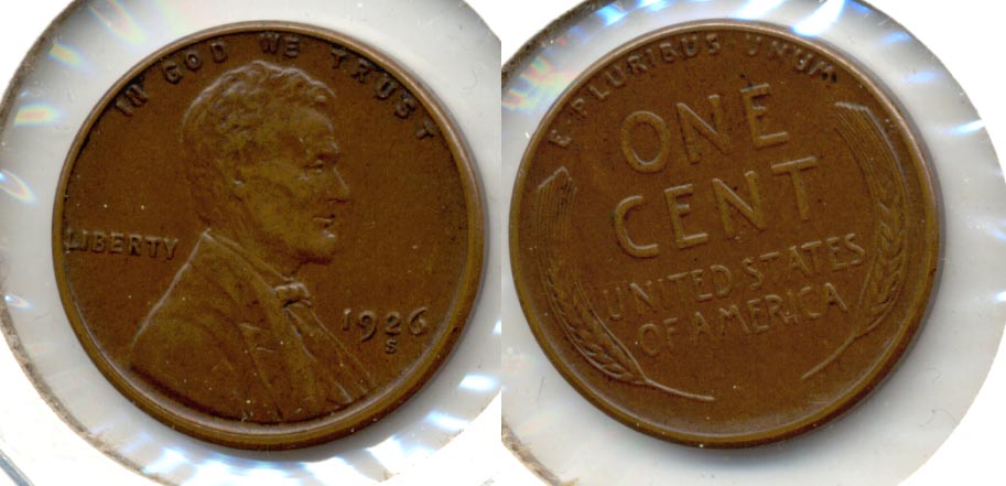 1926-S Lincoln Cent AU-50 d