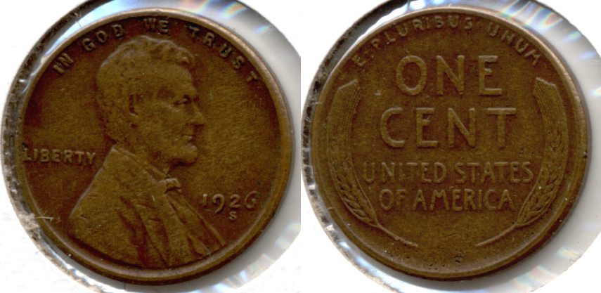 1926-S Lincoln Cent EF-40 p
