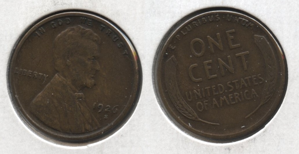 1926-S Lincoln Cent EF-40 #u