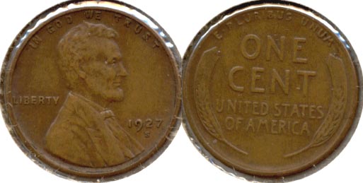 1927-S Lincoln Cent EF-40 a