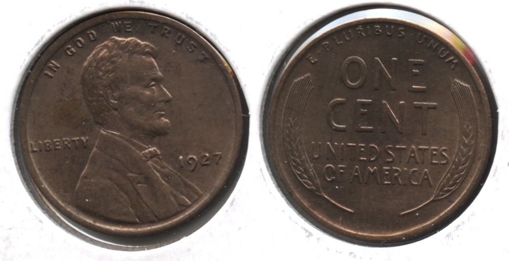 1927 Lincoln Cent MS-60 Red Brown
