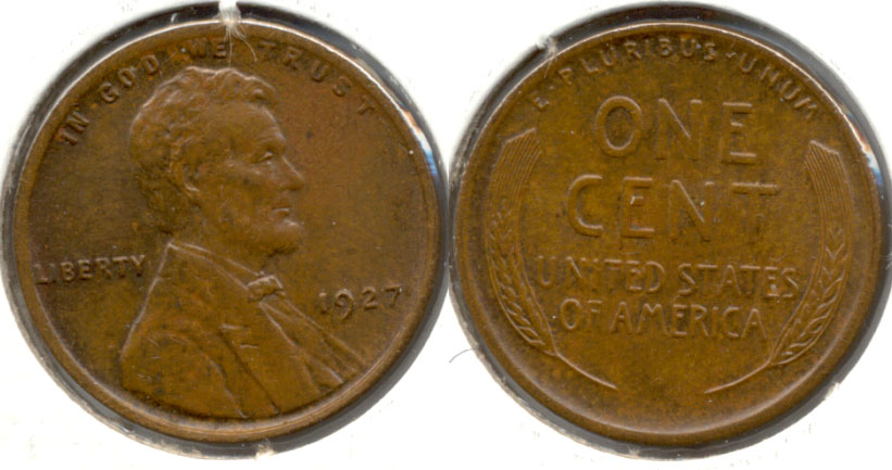 1927 Lincoln Cent MS-63 Brown a