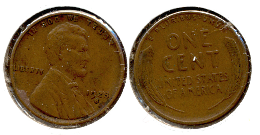 1928-S Lincoln Cent EF-40 g