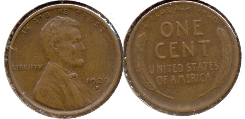 1929-D Lincoln Cent EF-40 b