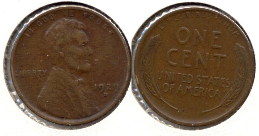 1929-D Lincoln Cent EF-40 h