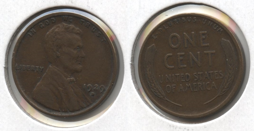 1929-D Lincoln Cent EF-40 #t