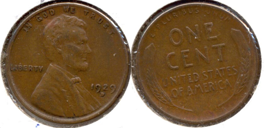 1929-D Lincoln Cent EF-45 a