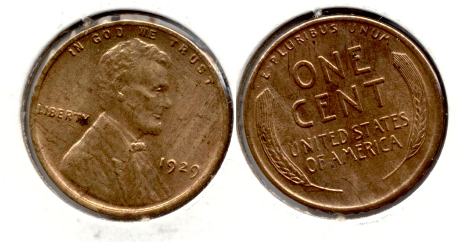 1929 Lincoln Cent MS-63 Red