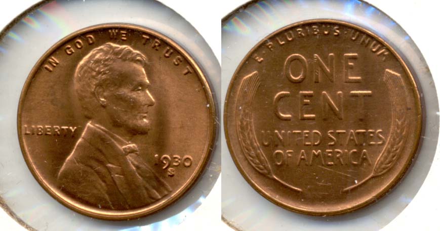 1930-S Lincoln Cent MS-63 Red