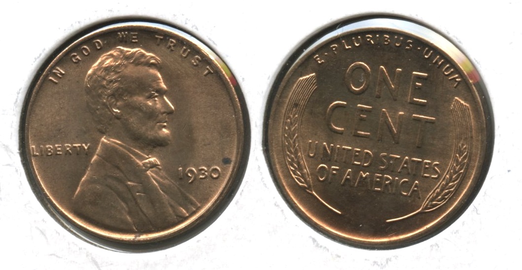1930 Lincoln Cent MS-60 Red #c