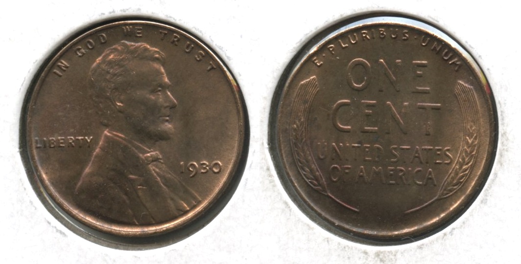 1930 Lincoln Cent MS-63 Brown #d