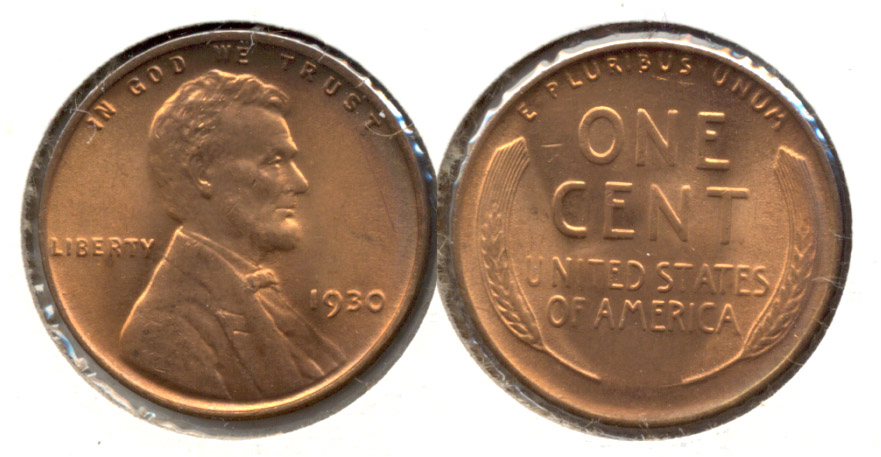 1930 Lincoln Cent MS-63 Red b
