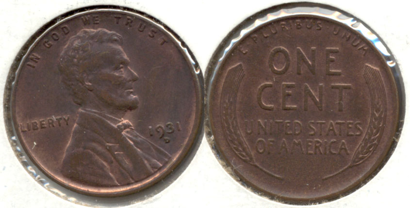 1931-D Lincoln Cent AU-50 e