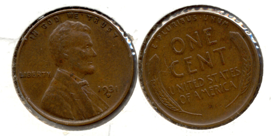 1931-D Lincoln Cent EF-40 g