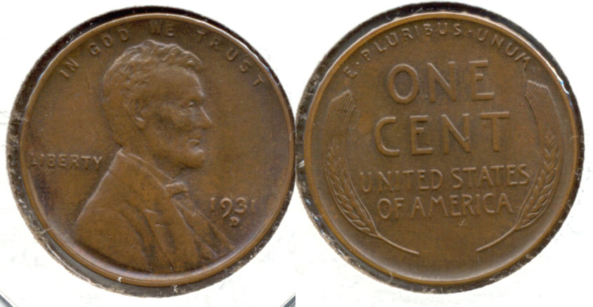 1931-D Lincoln Cent MS-63 Brown