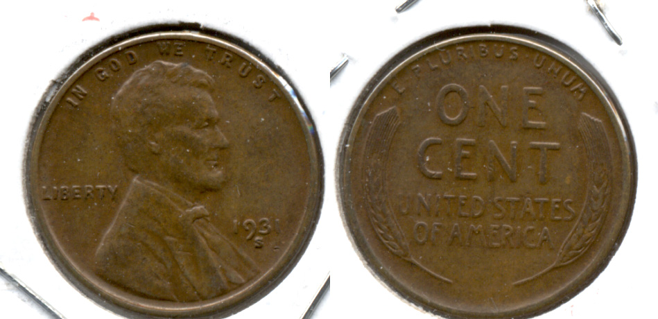 1931-S Lincoln Cent EF-40 i