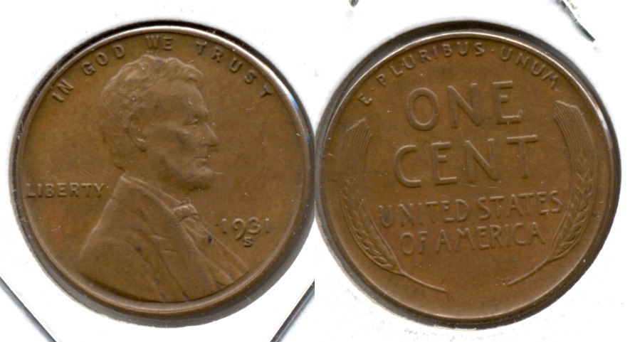 1931-S Lincoln Cent EF-45 b