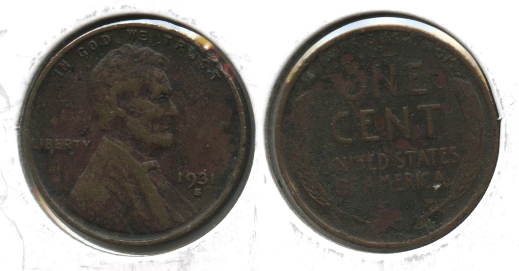1931-S Lincoln Cent VF-20 #i Dark