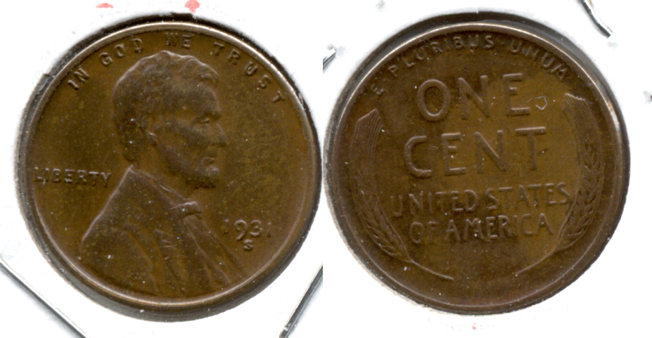 1931-S Lincoln Cent VF-30