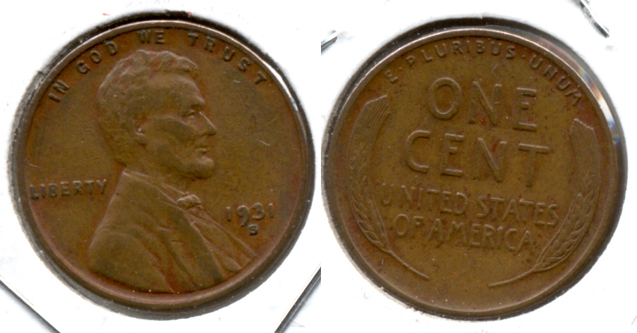 1931-S Lincoln Cent VF-30 f