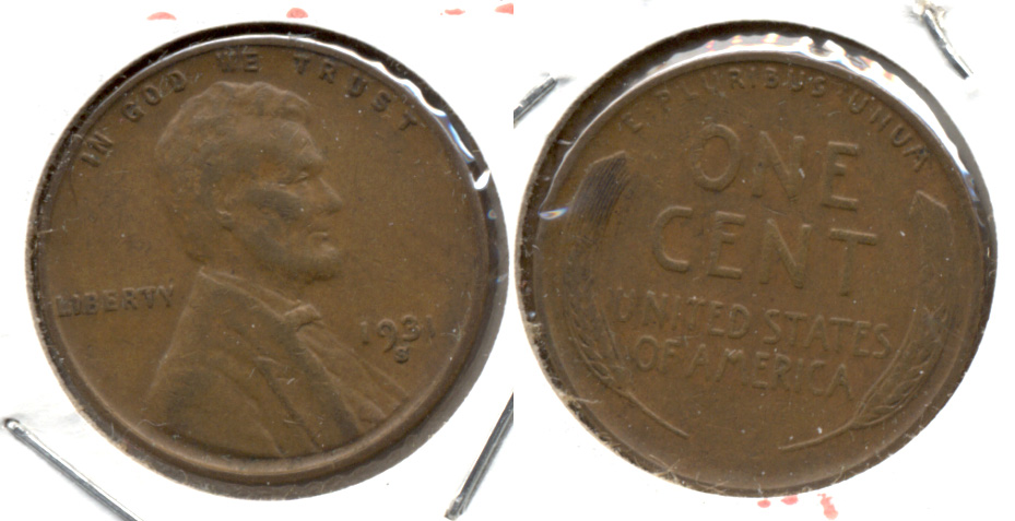1931-S Lincoln Cent VF-30 g