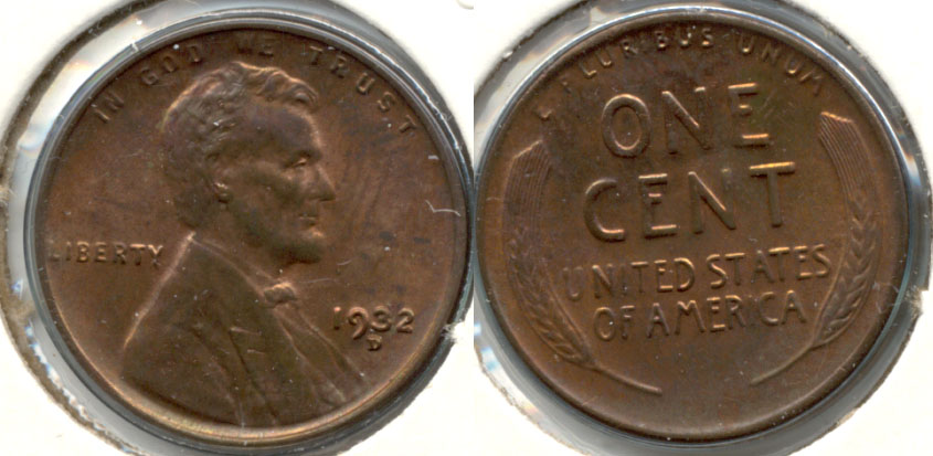 1932-D Lincoln Cent MS-63 Red Brwon