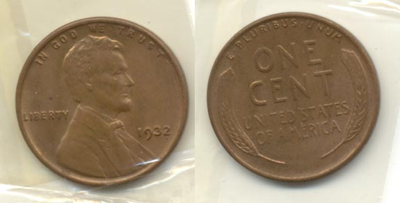 1932 Lincoln Cent MS-60 Brown